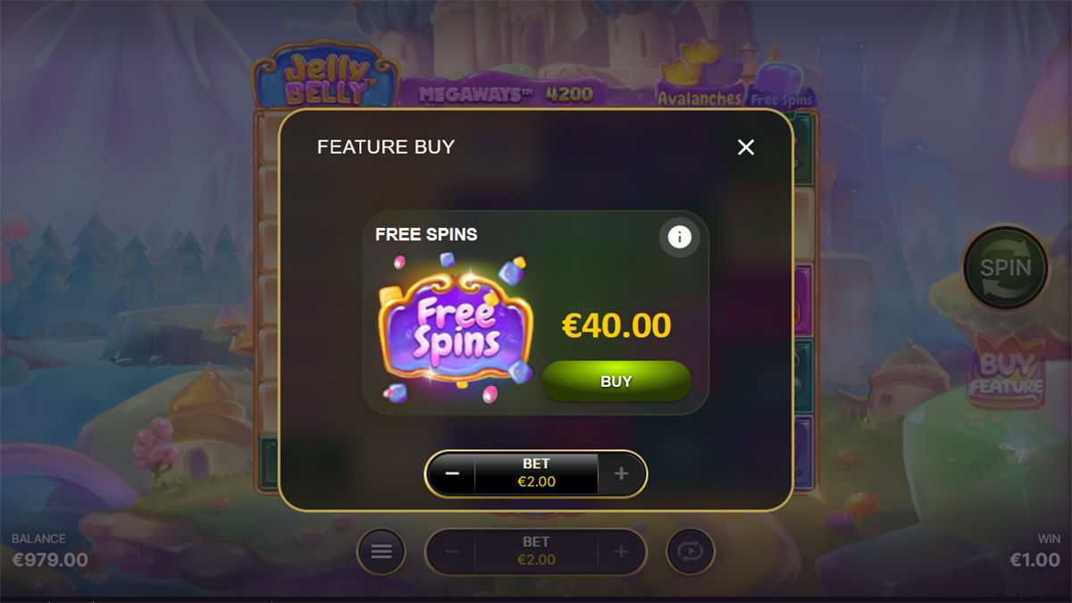 Jelly Belly Megaways slot by Netent, bonus buy